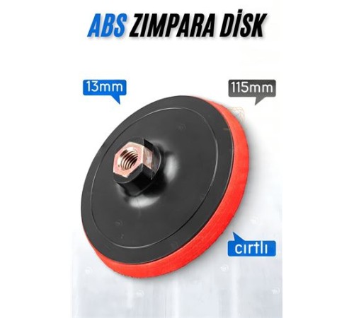 115 mm Cırtlı Zımpara Disk Pasta Cila Sünger Tabanı