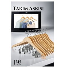 Takım Askısı Ceket Etek Pantolon Kıskaçlı 19 ADET