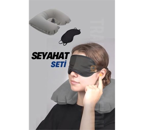 Seyahat Boyun Yastığı Uyku Maskesi Seyahat Seti Seyahat Boyun Yastığı Uyku Maskesi Seyahat Seti