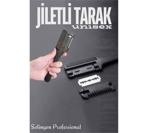 Jiletli Tarak Saç İnceltme Saç Kırığı İçin Jiletli Tarak Solingen Professional Jiletli Tarak Saç İnceltme Saç Kırığı İçin Jiletli Tarak Solingen Professional