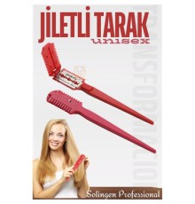 Jiletli Tarak Saç İnceltme Saç Kırığı İçin Jiletli Tarak Solingen Professional