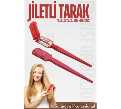 Jiletli Tarak Saç İnceltme Saç Kırığı İçin Jiletli Tarak Solingen Professional Jiletli Tarak Saç İnceltme Saç Kırığı İçin Jiletli Tarak Solingen Professional