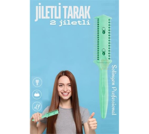 2 Jiletli Tarak Saç İnceltme Saç Kırığı İçin Jiletli Tarak Solingen Professional 2 Jiletli Tarak Saç İnceltme Saç Kırığı İçin Jiletli Tarak Solingen Professional