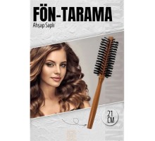 Fön Fırçası Ahşap Saplı Fön Ve Tarama Fırçası