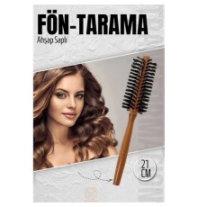 Fön Fırçası Ahşap Saplı Fön Ve Tarama Fırçası