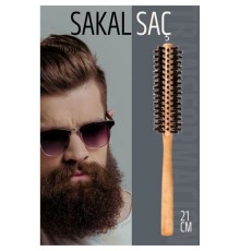 Sakal Fırçası Saç Fırçası ve Fön Fırçası Ahşap Saplı