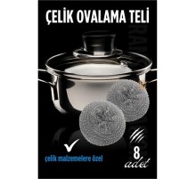 Çelik Bulaşık Ovalama Teli 8 Adet