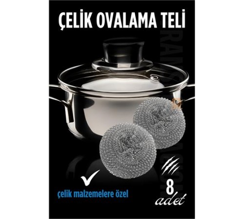 Çelik Bulaşık Teli Çelik Bulaşık Ovalama Teli 8 ADET Çelik Bulaşık Teli Çelik Bulaşık Ovalama Teli 8 ADET
