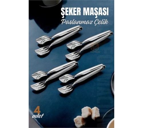 Şeker Maşası Paslanmaz Çelik 4 ADET Şeker Maşası Paslanmaz Çelik 4 ADET