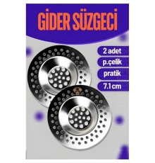 Çelik Lavabo Süzgeci 2 ADET