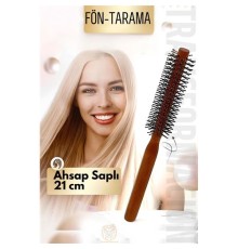 Fön Fırçası Ahşap Saplı Tarama Fırçası