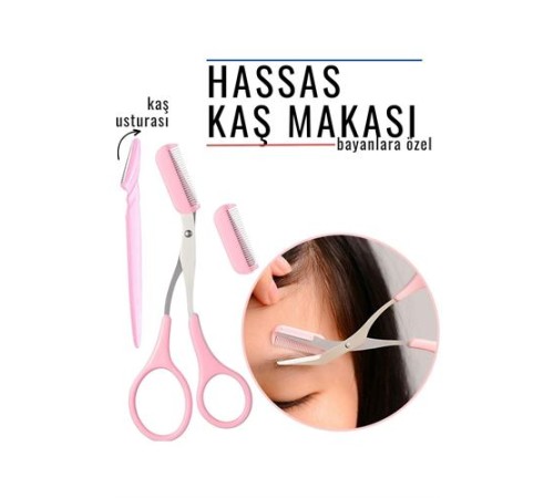 Taraklı Kaş Makası Kaş Düzeltme Bakım Makası 717451 Taraklı Kaş Makası Kaş Düzeltme Bakım Makası 717451