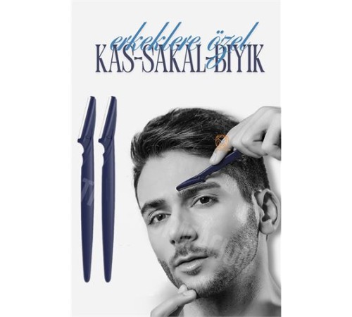 Erkek Kaş Şekillendirme Tüy Alma Jileti 2 ADET Erkek Kaş Şekillendirme Tüy Alma Jileti 2 ADET