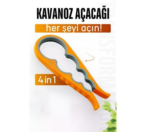 Kavanoz Şişe Açacağı 4 Tip Açacak 4 in 1 Kavanoz Şişe Açacağı 4 Tip Açacak 4 in 1