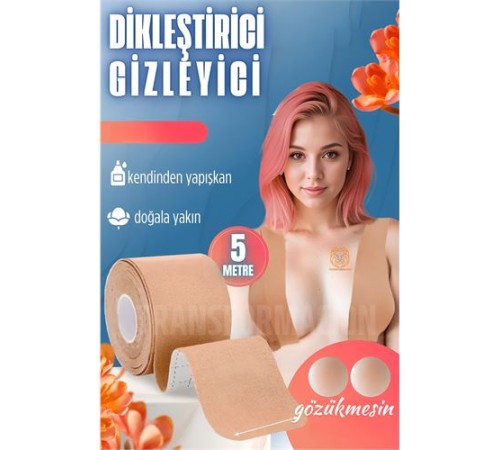 Göğüs Dikleştirici Gizleyici Bant 5 METRE Göğüs Dikleştirici Gizleyici Bant 5 METRE