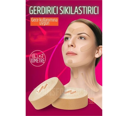 Yüz Boyun Gerdirici Bant Gece Sıkılaştırıcı Bant 10 METRE Yüz Boyun Gerdirici Bant Gece Sıkılaştırıcı Bant 10 METRE