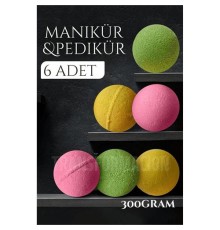 Manikür Pedikür Topu Manikür Bombası 6 adet 300 Gram