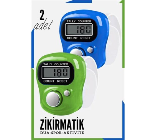 Zikirmatik Dijital Parmak Sayacı Sıfırlanabilir 5 Haneli LCD Ekran 2 ADET