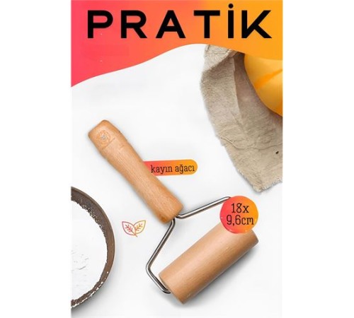 Pratik Merdane Ahşap Ergonımik Oklava Pratik Merdane Ahşap Ergonımik Oklava