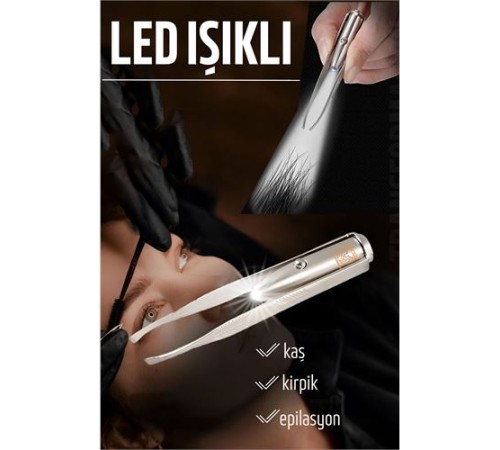 Led Işıklı Cımbız Kirpik Kaş Cımbız Epilasyon Cımbızı Led Işıklı Cımbız Kirpik Kaş Cımbız Epilasyon Cımbızı
