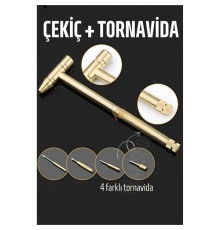 Çekiç ve 4 Farklı Tornavida Multi Set