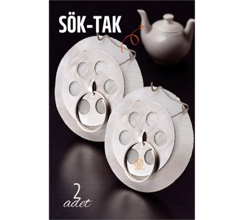Sök-Tak Demlik İçi Çay Filtresi Çay Süzgeci 2 adet Sök-Tak Demlik İçi Çay Filtresi Çay Süzgeci 2 adet