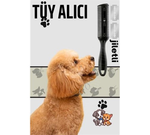 Kedi ve Köpek Çift Jiletli Tüy Alma Tarağı Kedi ve Köpek Çift Jiletli Tüy Alma Tarağı