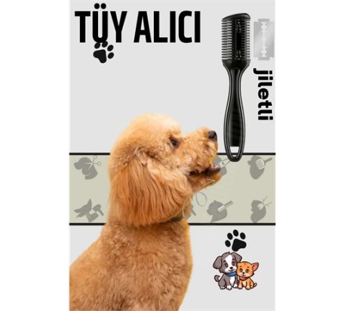 Kedi ve Köpek Jiletli Tüy Alma Tarağı Kedi ve Köpek Jiletli Tüy Alma Tarağı