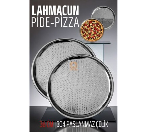 Lahmacun Pizza Pide Pişirme Tepsisi 36 CM 2 li SET Lahmacun Pizza Pide Pişirme Tepsisi 36 CM 2 li SET