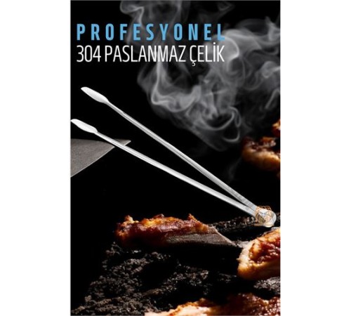 Barbekü Mangal Maşası Kömür Köz Maşası 304 Paslanmaz Çelik Barbekü Mangal Maşası Kömür Köz Maşası 304 Paslanmaz Çelik