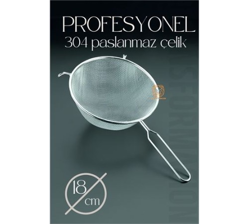 18 Cm Süzgeç 304 Paslanmaz Çelik 18 Cm Süzgeç 304 Paslanmaz Çelik