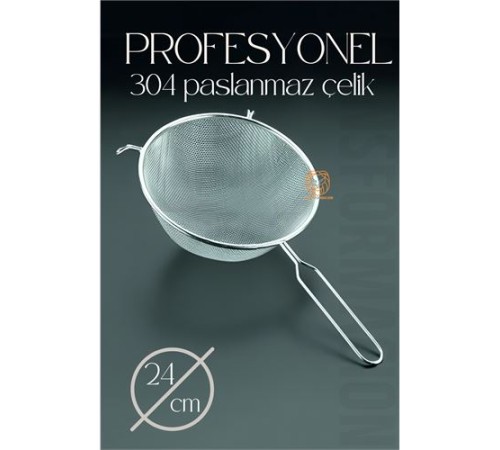 24 Cm Süzgeç 304 Paslanmaz Çelik 24 Cm Süzgeç 304 Paslanmaz Çelik