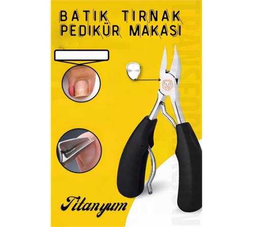 Pedikür Makası Tırnak Batık Makası Titanyum Çelik Profesyonel Pedikür Makası Tırnak Batık Makası Titanyum Çelik Profesyonel