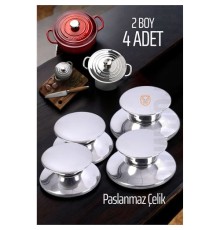 Tencere Tava Tepesi Tencere Tava Kapağı Tutucu 2 Boy 4 Adet