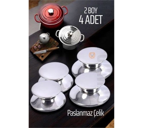 Tencere Tava Tepesi Tencere Tava Kapağı Tutucu 2 Boy 4 Adet Tencere Tava Tepesi Tencere Tava Kapağı Tutucu 2 Boy 4 Adet