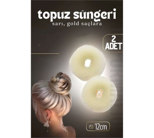 Gold Saç Topuz Süngeri 2 ADET 12 CM Çap 5 cm Kalınlık Gold Saç Topuz Süngeri 2 ADET 12 CM Çap 5 cm Kalınlık
