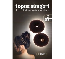 Kahve Saç Topuz Süngeri 2 ADET 14 CM Çap 6 cm Kalınlık