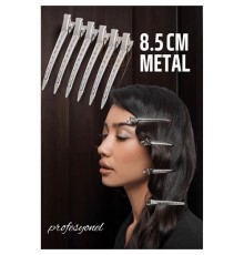 Saç Klipsi Metal Toka Profesyonel 6 Adet