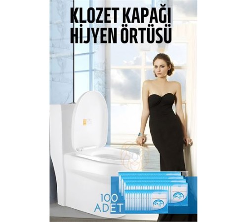 Klozet Kapağı Kılıfı Hijyenik Tek Kullanımlık 100 ADET Klozet Kapağı Kılıfı Hijyenik Tek Kullanımlık 100 ADET