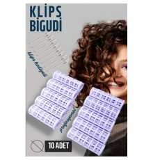 Klipsli Bigudi Klips Toka Seti 10 Adet