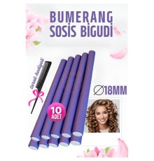 Bumerang Sosis Bigudi Tarak Seti 18 mm Kalınlık 10 Adet