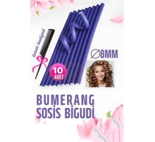 Bumerang Sosis Bigudi Tarak Seti 8 mm Kalınlık 10 Adet