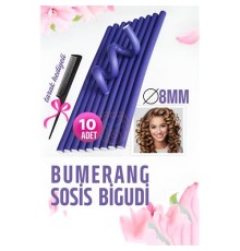 Bumerang Sosis Bigudi Tarak Seti 8 mm Kalınlık 10 Adet