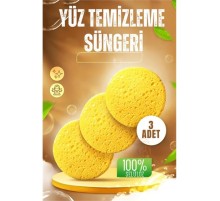 Makyaj Temizlik Pedi Cilt Temizlik Süngeri Doğal Selülöz 3 ADET