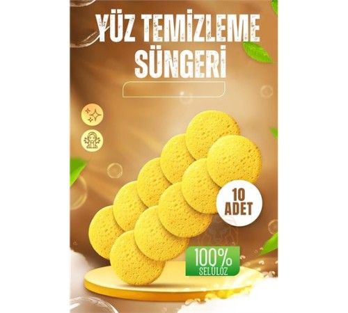 Makyaj Temizlik Pedi Cilt Temizlik Süngeri Doğal Selülöz 10 ADET Makyaj Temizlik Pedi Cilt Temizlik Süngeri Doğal Selülöz 10 ADET