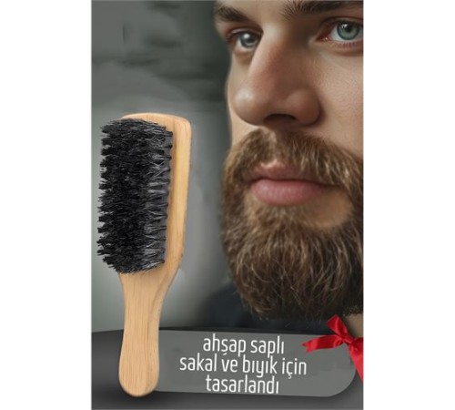Sakal Tarama Fırçası Ahşap Saplı Sakal Tarama Fırçası Ahşap Saplı