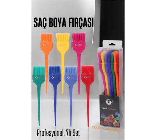 Saç Boya Fırçası 7 li Set Professional Saç Boya Fırçası 7 li Set Professional