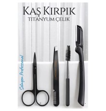 Kirpik Kaş Bakım Kiti Titanyum Çelik Solingen