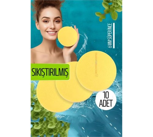 Sıkıştırılmış Makyaj Temizlik Pedi Cilt Temizlik Süngeri Doğal Selülöz 10 ADET Sıkıştırılmış Makyaj Temizlik Pedi Cilt Temizlik Süngeri Doğal Selülöz 10 ADET