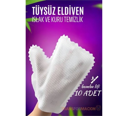 TüysüzTemizlik Eldiveni Islak ve Kuru Temizlik Eldiveni Bambu Lifi TüysüzTemizlik Eldiveni Islak ve Kuru Temizlik Eldiveni Bambu Lifi